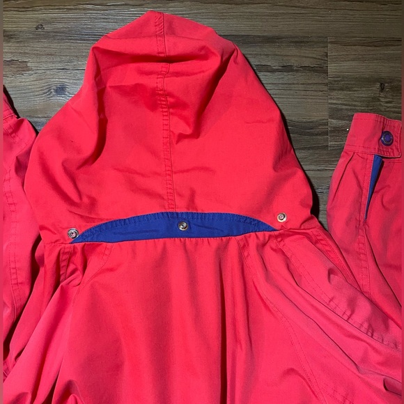 Pacific Trail Boat Jacket Men's Large Red Hidden Hood Full Zip| Nautical - Picture 10 of 16
